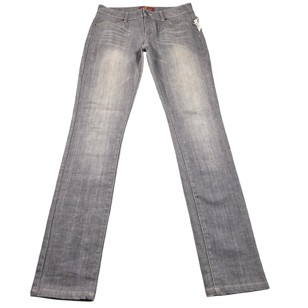 7 For All Mankind Roxanne Slim Illusion Jeans Womens Size 31 Grey Straight Leg